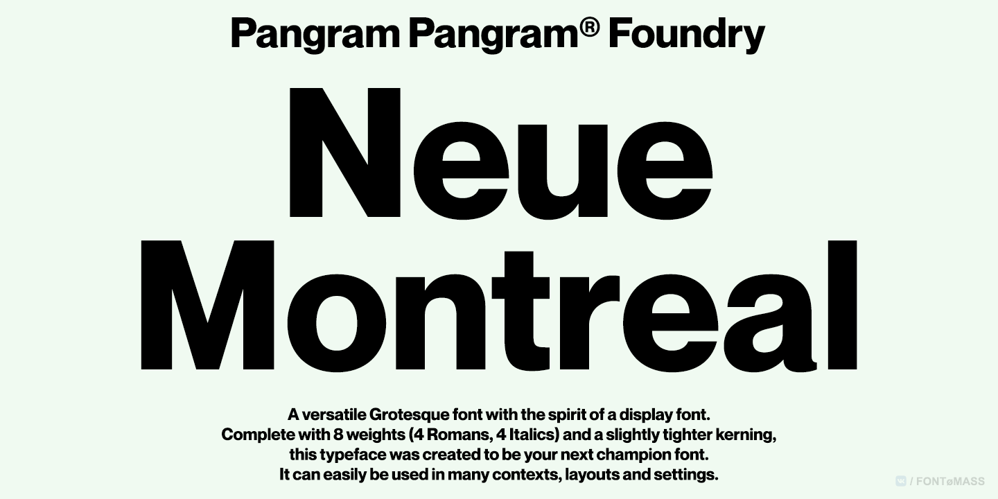 Neue Montreal Font preview